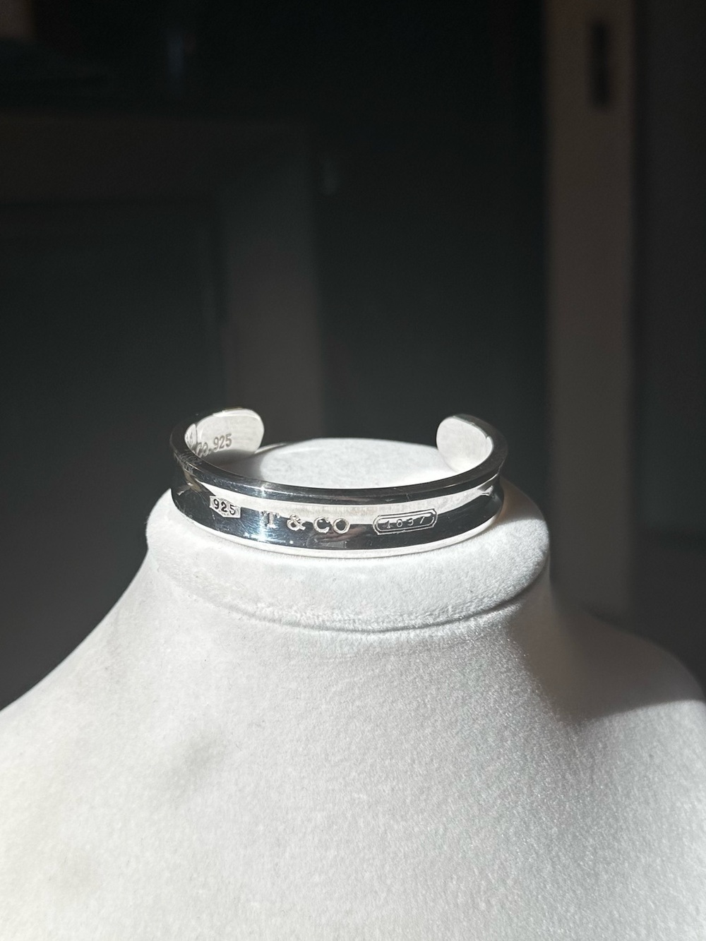 Tiffany & Co. 1837 Vintage Sterling Silver Wide Open Cuff Bracelet